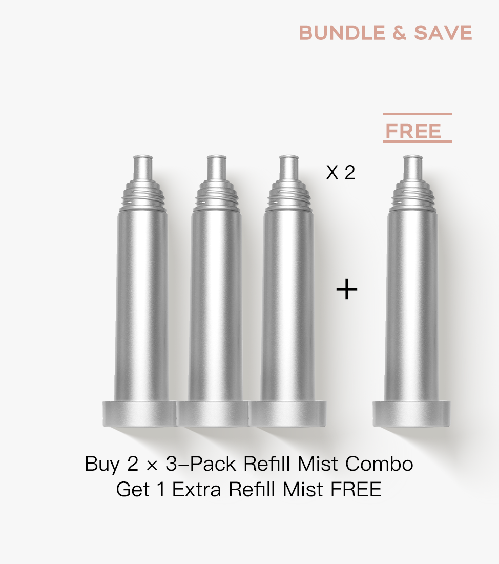 【Bundle & Save】Buy 6 Get 7! Two sets of the 3-Pack Refill Mist Combo get 1 EXTRA Refill Mist for FREE!